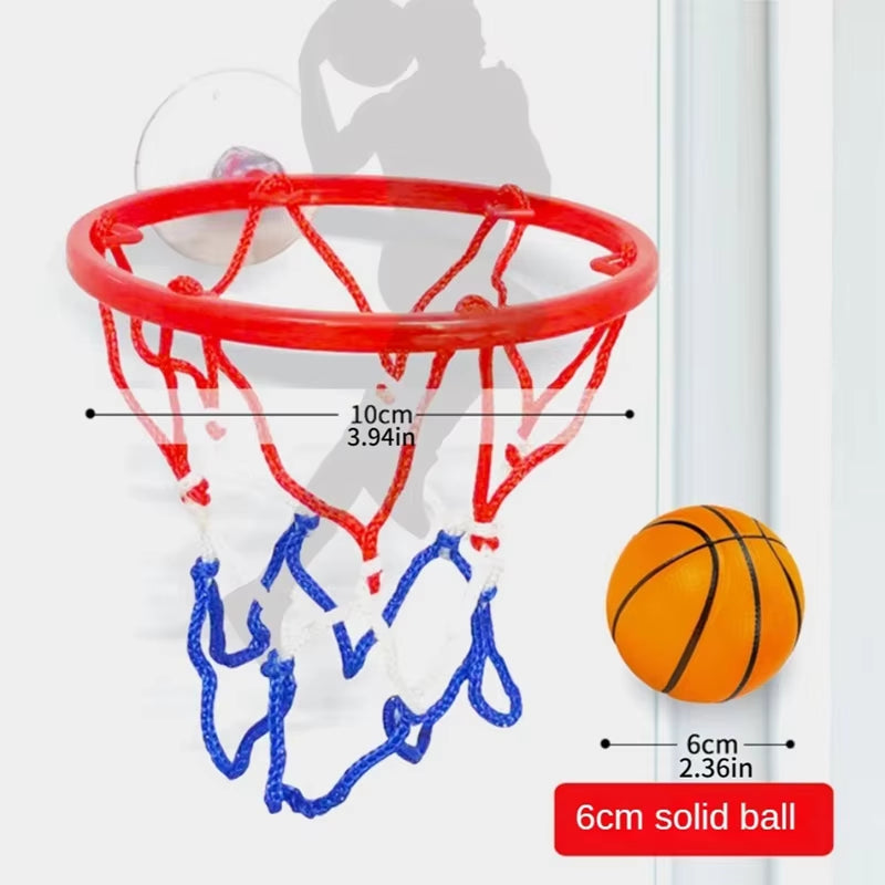 Door Mounted Mini Basketball Hoop with Suction Cup for Children Baby Indoor Sports Wall Hanging Basket Fingers Ball Hoops Kit