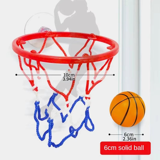 Door Mounted Mini Basketball Hoop with Suction Cup for Children Baby Indoor Sports Wall Hanging Basket Fingers Ball Hoops Kit