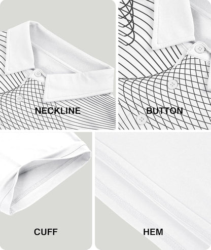 Golf Polo Shirts for Men Short Sleeve Athletic Tennis T-Shirt